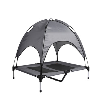 PaWz Pet Trampoline Bed Dog Cat Elevated Hammock With Canopy Raised Heavy Duty L PaWz